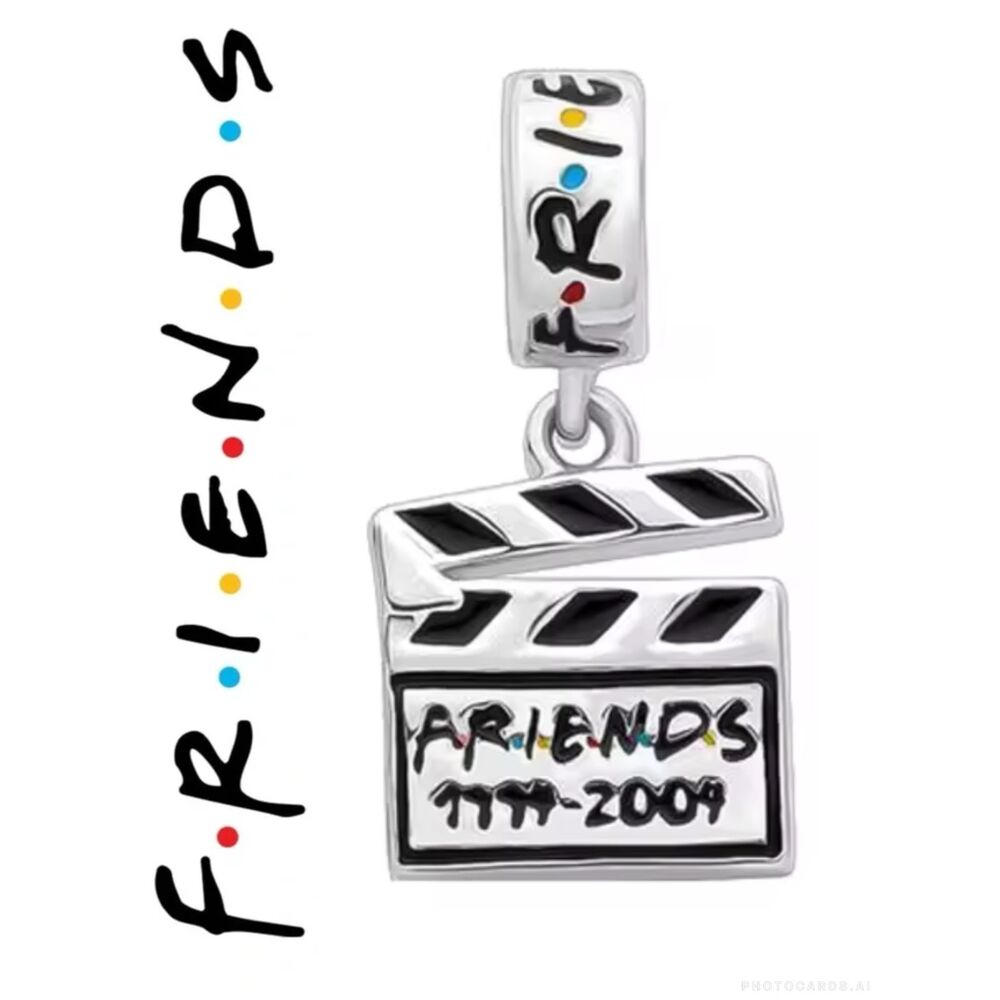 NWOT Friends TV Series 1994-2004 Clapperboard Pandora FIT Silver Charm
